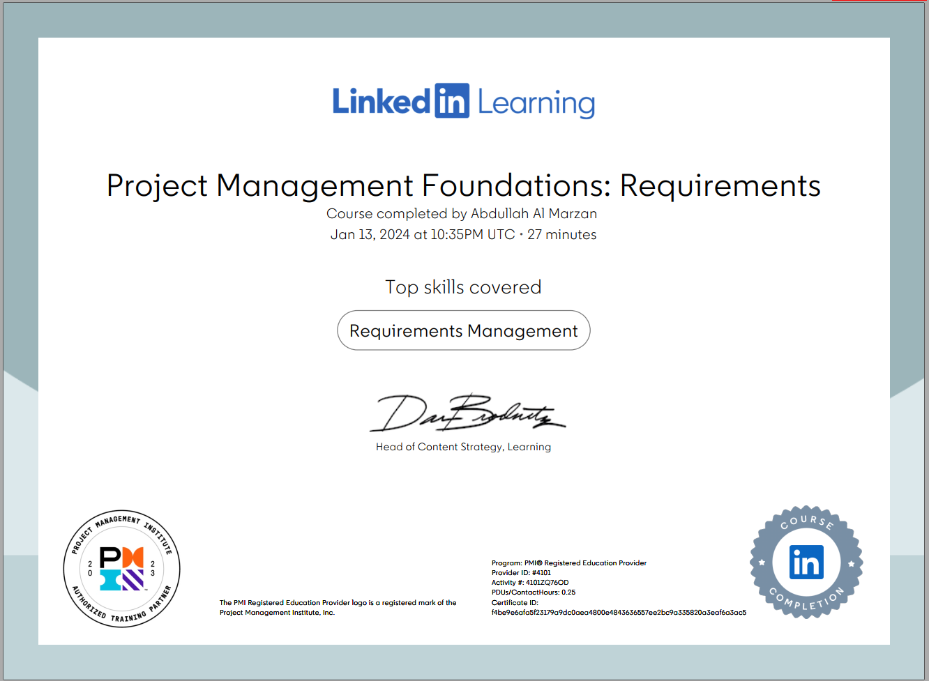 Certificate Thumbnail